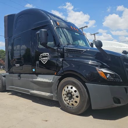 Black sleeper cab collected and brought in to the Dallas shop